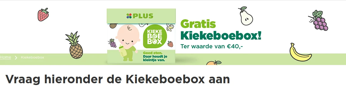 Kiekeboebox babypakket Aanvragen hoe doe je dat?