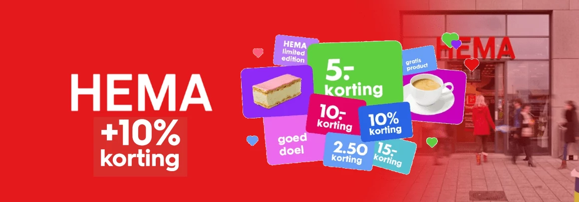 10% korting HEMA het hele jaar door